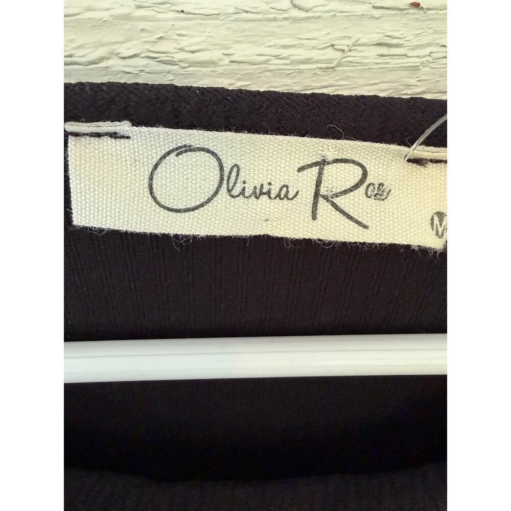 Olivia Rae Black Textured Fit & Flare Racerback Dress | Size Medium - Picture 5 of 8